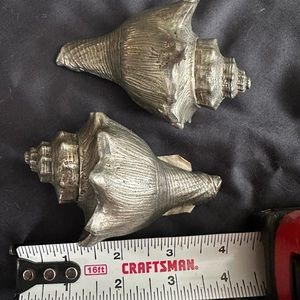 Pewter Conch Shell Salt & Pepper Shakers